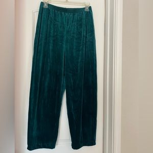 Wide-ish leg velvet pants